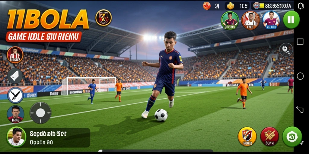 Tampilan menarik dari gameplay 11BOLA dengan elemen Idle.