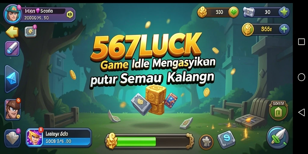 Tampilan gameplay menarik dari 567LUCK yang menunjukkan strategi Idle.