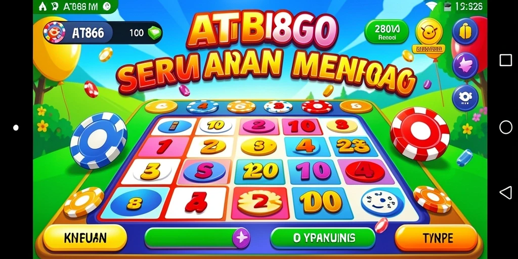 Tangkapan layar gameplay AT866 yang menampilkan keseruan Bingo.