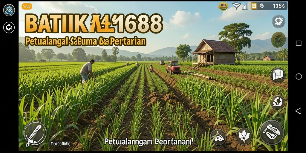 Screenshot gameplay BATIK168 menampilkan petualangan seru di ladang.