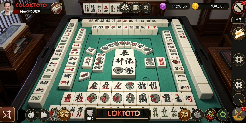 Tampilan gameplay Mahjong COLOKTOTO yang menarik dan menawan.