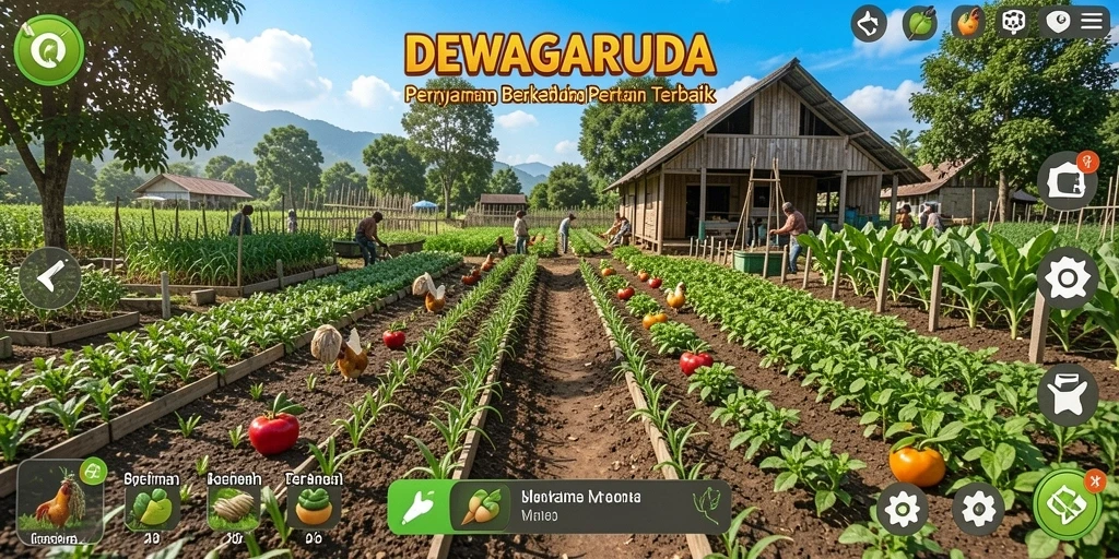 Tampilan gameplay seru dan interaktif di DEWAGARUDA.