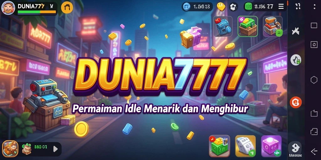 Tampilan gameplay DUNIA777 yang menarik dan penuh warna.