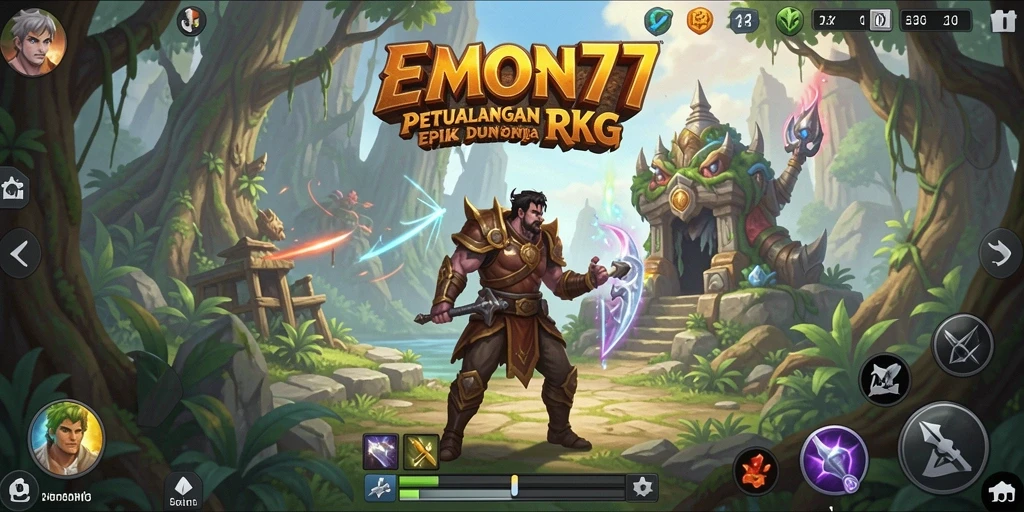 Gameplay RPG yang mendalam dan memukau dalam EMON77.