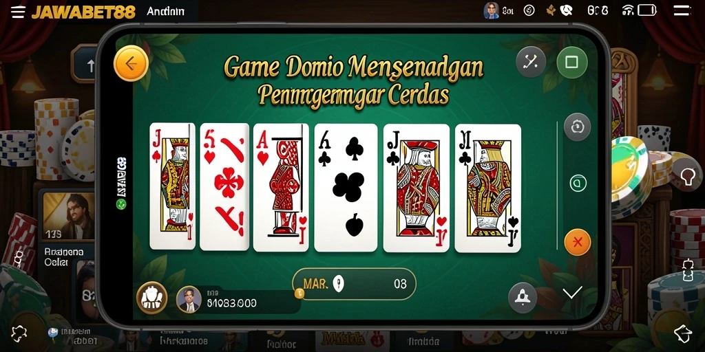Screenshot gameplay JAWABET88 menampilkan momen seru permainan Domino.
