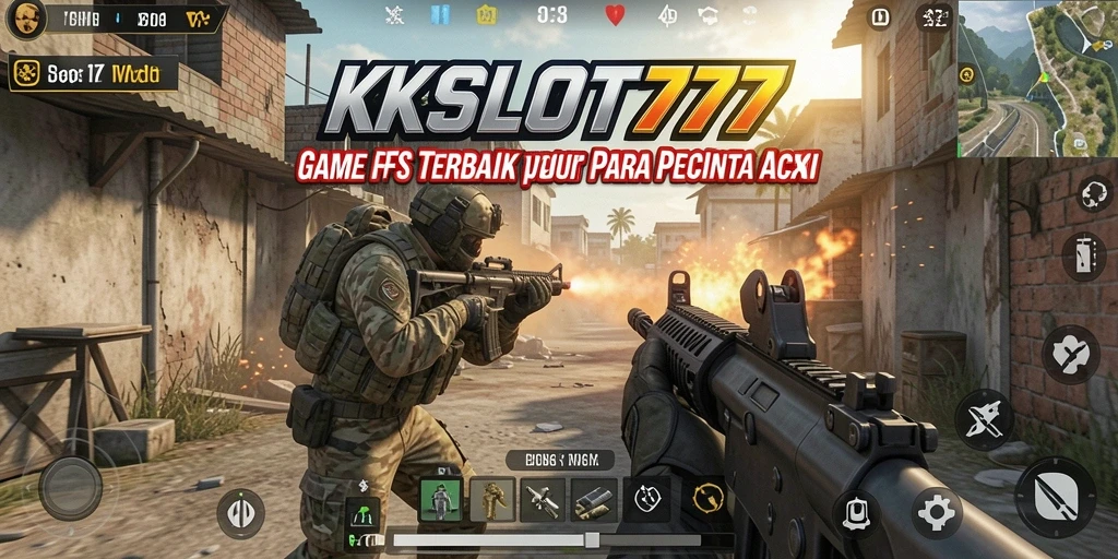 Tangkapan layar gameplay KKSLOT777 dengan aksi tembak-menembak yang mendebarkan.