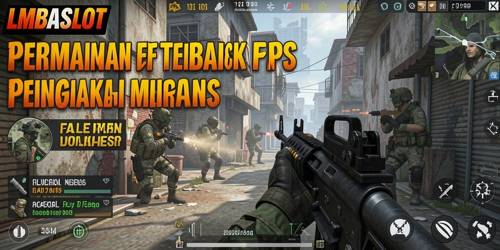 Screenshot gameplay menampilkan aksi cepat dan seru di LMBASLOT.