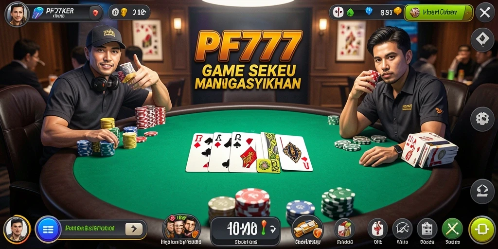 Tampilan gameplay PF777 yang mengasyikkan dalam permainan Poker.
