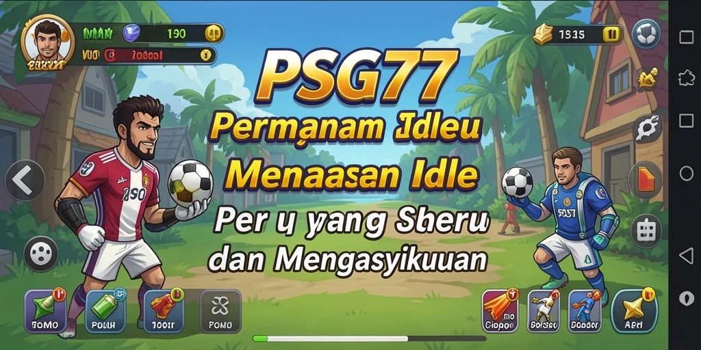 Tampilan gameplay PSG77 dengan karakter Idle yang aktif.