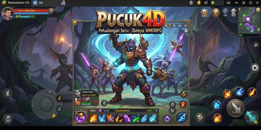 Screenshot permainan PUCUK4D menampilkan aksi seru dalam petualangan MMORPG.