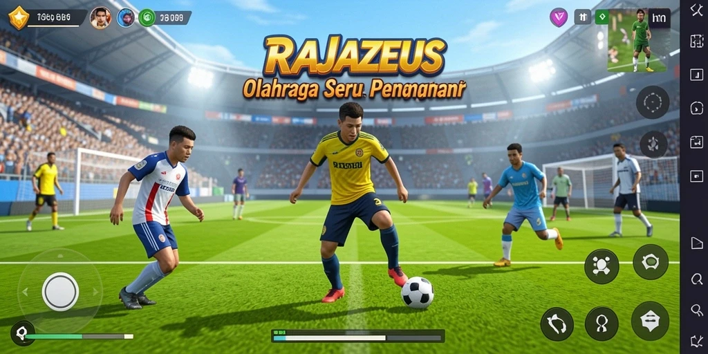 Tangkapan layar utama RAJAZEUS yang menunjukkan gameplay yang intens dan seru.