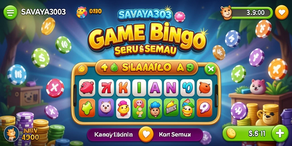 Tampilan utama gameplay Bingo yang seru dan interaktif.