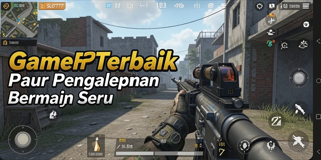Tangkapan layar gameplay SLOT777 dengan aksi tembak-menembak seru.